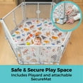 thumbnail image 3 of Toddleroo by North States 6-Panel Superyard Nook with SecureMat, Animal ABC, Light Gray, 3 of 12
