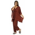 thumbnail image 3 of Phagun Pajamas Set For Women Printed Kaftan Sleepwear kimono Sleeve Asian Nightwear, 3 of 7