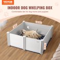thumbnail image 2 of VEVOR Boîte de Mise Bas pour Chien 48 x 48 x 18.1 Po PVC avec Rails Tapis de Propreté pour Chiens Chiots, 2 of 9