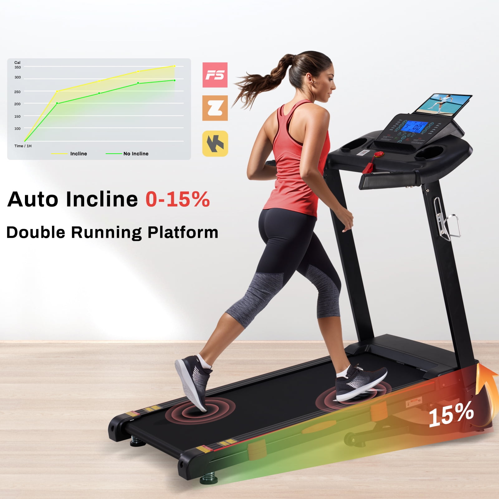 HUAGEED Treadmill with Auto Incline Treadmills for Nigeria Ubuy