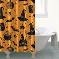 thumbnail image 4 of Witch Hat Halloween Pattern Shower Curtain 72"x72" ,Bathroom Decorative Shower Curtains Set with 12 Hooks,Modern Waterproof Washable Shower Curtain, 4 of 6