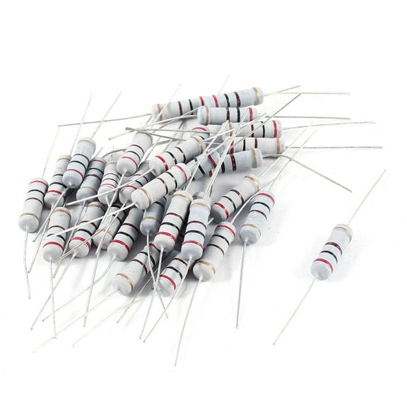 Unique Bargains 2W 200 Ohm 200R Color Ring Axial  Carbon Film Resistors 30 Pieces