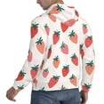 thumbnail image 6 of Fotbe Men's Hoodie with Hand Drawn Strawberry Pattern - Kangaroo Pocket Pullover Hooded Sweatshirt, Perfect for Daily Wear, Travel, and Home-Small, 6 of 7