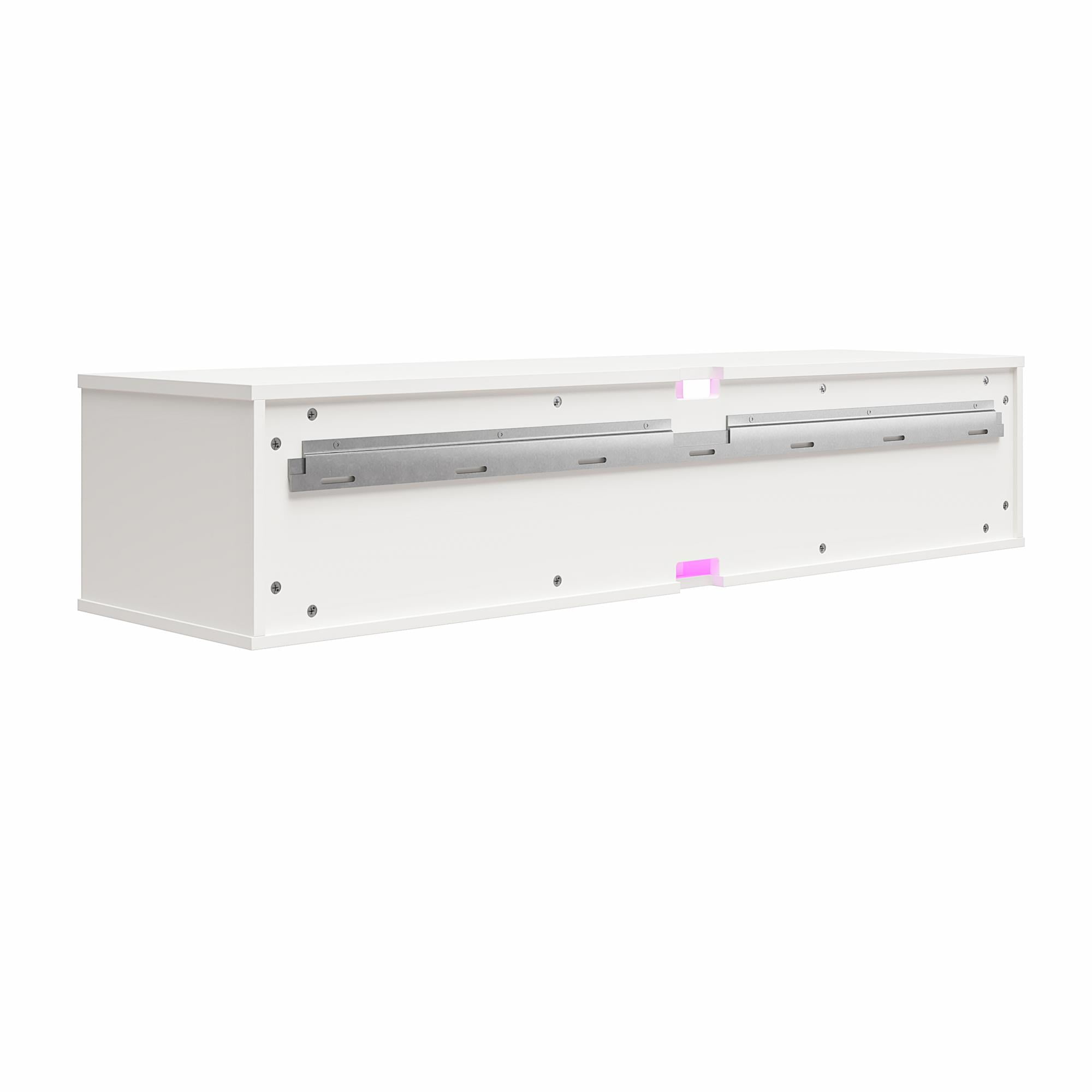 Aukfa Floating Gaming TV Stand for TVs up to 60", Wall Mounted Entertainment Center with LED,White