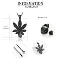 thumbnail image 3 of Personalize Stainless Steel Marijuana Leaf Urn Pendant Memory Necklace for Cremation Ashes Holder Memorial Jewelry, 3 of 8