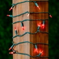 thumbnail image 2 of Novelty Lights Style Vintage T5 Lumières de Noël à DEL Rouges, Guirlande Verte de 35 Pieds avec 70 Mini Ampoules, Éclairage d'Arbre Intérieur/extérieur Homologué UL, 2 of 7