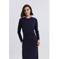 thumbnail image 3 of Cárdigan con cremallera y hasta el tobillo para mujer, Vestido largo de fibra natural, ropa de tela con ribetes, 3 of 4