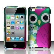 For Ipod Touch 4 Rubberized Design Cover - Owl