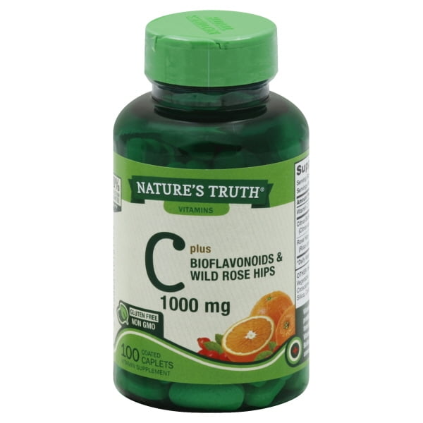 Nature's Truth Vitamin C Plus Bioflavonoids & Wild Rose Hips Tablets, 1000 mg, 100 Count