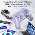 thumbnail image 2 of Controlador Honghao Switch/Switch 2 Wireless Pro para Nintendo, 2 of 7