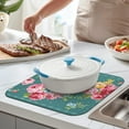 thumbnail image 2 of 2 Pack Pioneer Colorful Floral Microfiber Dish Drying Mats for Kitchen Counter,Absorbent Reversible Drying Mats Kitchen,Countertop Protector Dishes Drying Pad Extra Medium 16"x18" Dish Mat, 2 of 6