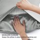 thumbnail image 4 of Funda de Almohada de Satén Sedoso para Cabello y Piel Queen - Gris Oscuro, Paquete de 2 50*76 CM - Juego de 2 con Cierre de Sobre, Similar a las Fundas de Almohada de Seda, 4 of 5