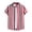 Red, variant on cllios Mens Shirts Red and Black Stripes Hawaiian Shirts Button Down Lapel Beach Shirt Short Sleeve Casual Print Summer Shirts