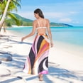 thumbnail image 7 of FORMRS Womens Beach Sarong Semi-Sheer Bikini Wrap Skirt Swimsuit Cover-ups, Swirling Circles, 7 of 7