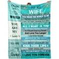 thumbnail image 2 of Gifts for Wife - Wife Gifts from Husband, Christmas Birthday Gifts for Wife 2024, Wife Christmas Birthday Gift Ideas, Anniversary Romantic Gifts for Wife Women, to My Wife Throw Blanket 50x60, 2 of 6