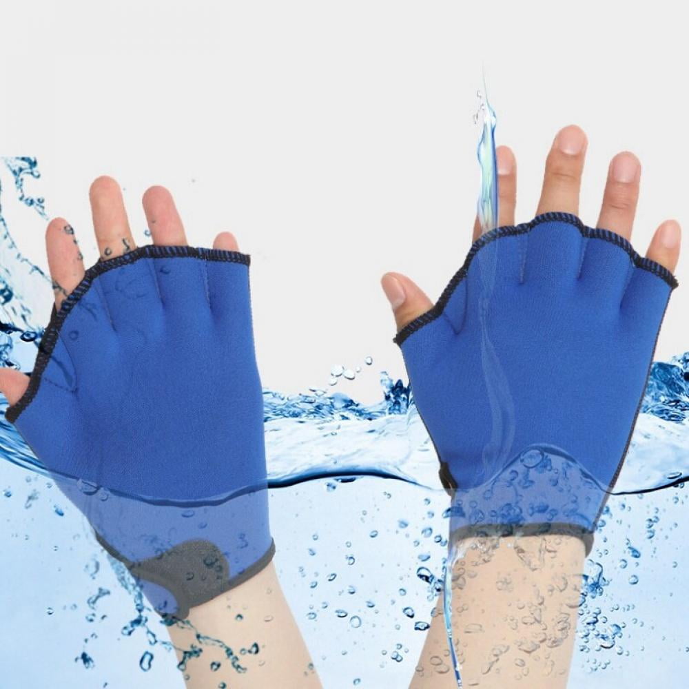 Water Aerobics Swimming Surfing Diving Webbed Neoprene Paddle Gloves ...