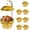 8 gold pieces, variant on Chantmo Gold Chafing Dish Set 8 Qt Stainless Steel Luxury Buffet Warmer Hollow Out Design for Hotel Wedding Party Christmas Catering 2 Pack