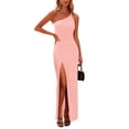 thumbnail image 1 of Vestido PRETTYGARDEN Maxi Rosa con Hombro Descubierto y Abertura Alta XL, 1 of 7