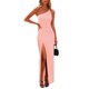 thumbnail image 1 of Vestido PRETTYGARDEN Maxi Rosa con Hombro Descubierto y Abertura Alta XL, 1 of 7