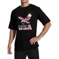 thumbnail image 5 of HAOMEILI Patriotic USA Bald Eagle American Flag Graphic T-Shirt, 5 of 6
