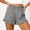 Black women casual plaid shorts a1, variant on Womens Casual Flowy Plaid Shorts Elastic Waist Loose Summer Beach Vacation Shorts with Pockets Lightweight Travel Trousers, Brown L