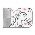 thumbnail image 2 of Kdxio Alpacas and Hearts Print Windshield Sun Shade, Foldable Sun Blocker for Car,Truck,SUV Automotive Interior Sun Protection,Reflective Shade for Front Windshield(Medium), 2 of 7