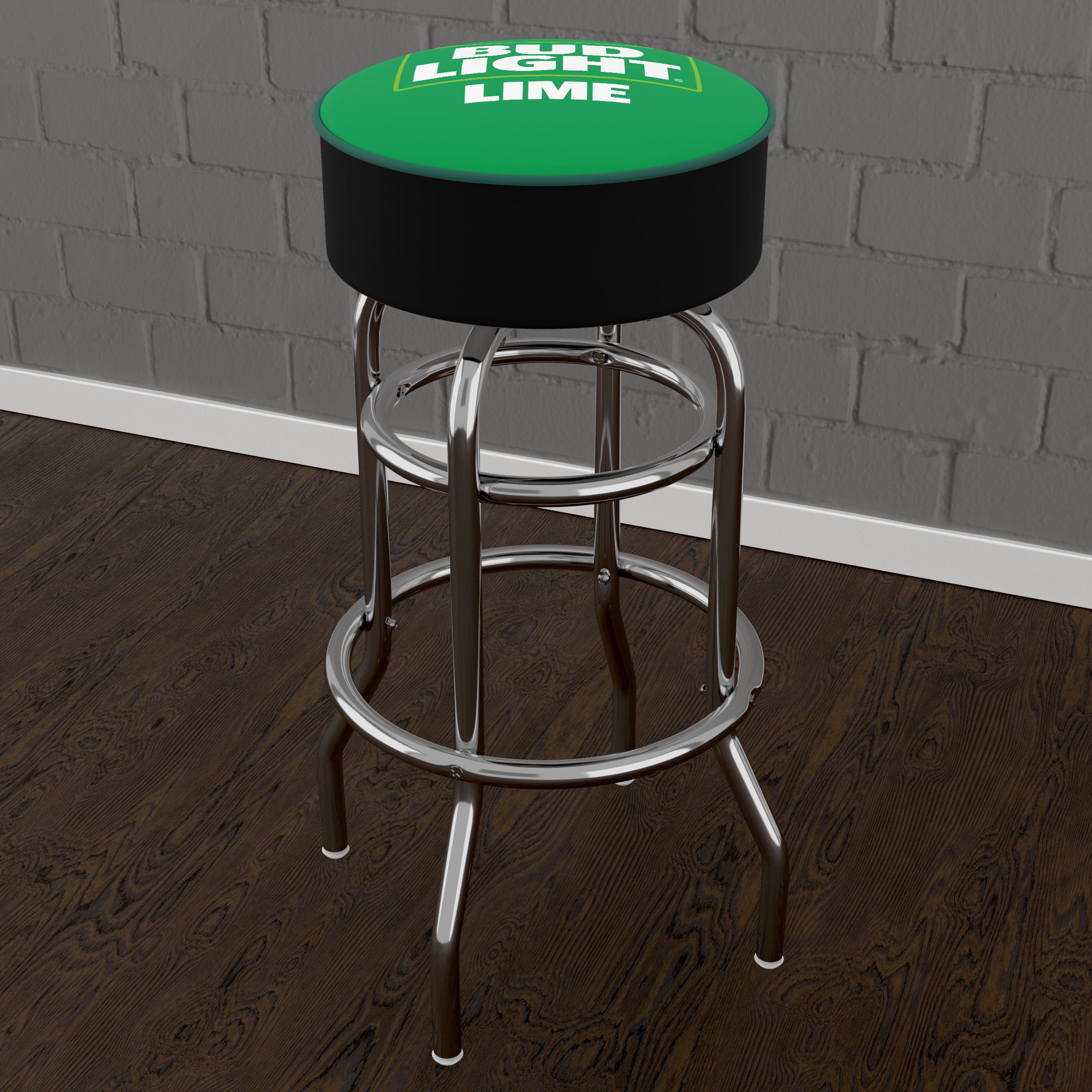 Trademark Gameroom Bud Light Lime Bar Stool with Padded Seat
