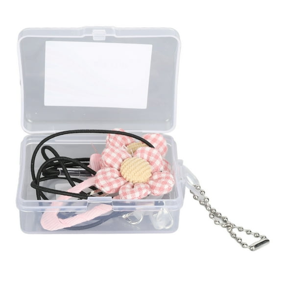Sound Aid Clip Holder Plaid Flower Sound Amplifier Hanging Rope Lanyard Clip Lost Prevention Protector Rope Pink Binaural