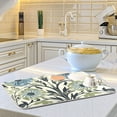 thumbnail image 6 of Yayeee Dish Drying Mat for Kitchen Counter 16"x18" Microfiber Absorbent Pad, Blue Floral Pattern, 6 of 7