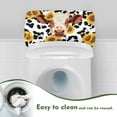 thumbnail image 4 of ZIATUBLE Cow Print Toilet Tank Dust Cover Sunflower Cow Toilet Mat Protective Cover 2 Pcs Soft Toilet Bowl Tank Covers for Bathroom Universal Toilet Tank Lid Home Indoor Decoration, 4 of 5