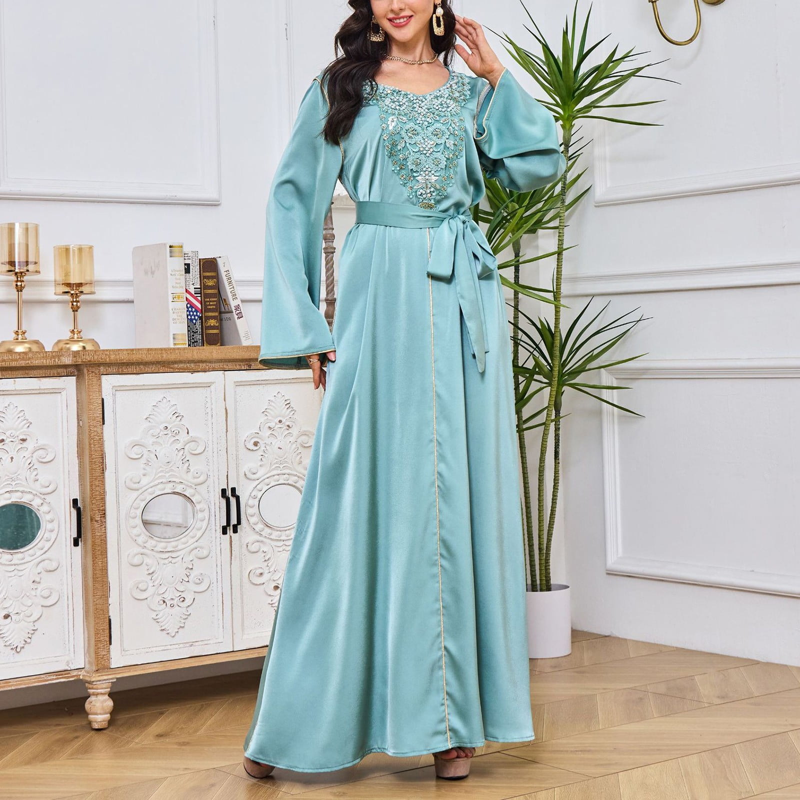 arabic style maxi dresses Dubai Velvet Elegant Dress Muslim Arabic Dress Pakistani Modest Maxi Dress  Turkey Long Sleeve Maxi Dress Muslim Maxi Dress African Elegant Maxi Dress