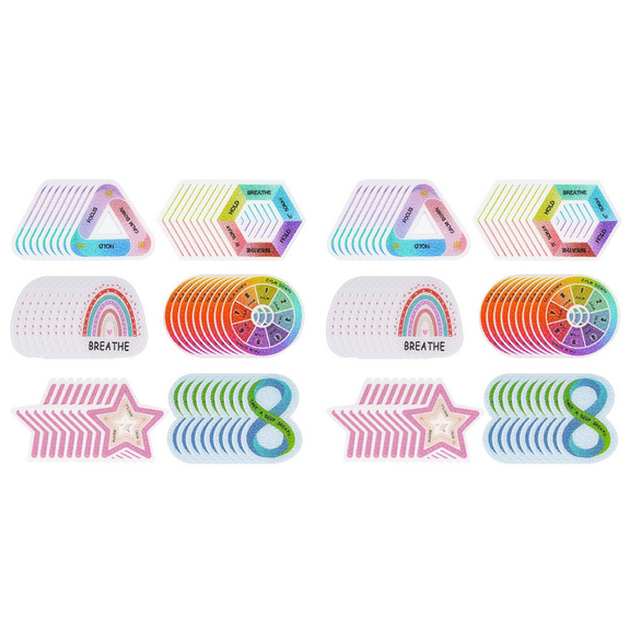 120 Pcs Calm Strips,Anxiety Sensory Stickers,Breath Strips,Anxiety Relief Items for Mood Calming Stress Relief Stickers,120x Calm Strips