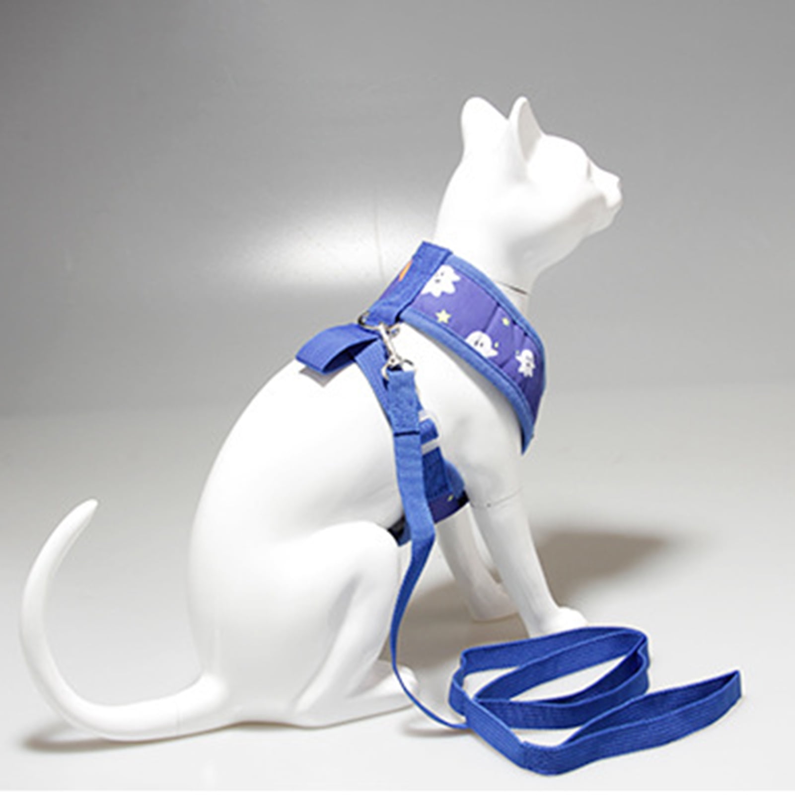 DOPI Pet Chest Strap Set Halloween Series Pattern Decorative Good Air Permeality Pet Cats Dogs Harness Traction Rope Kit for Festival