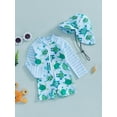 thumbnail image 3 of aturustex Little Boys Rash Guard Swimsuit with Swim Cap Outfits 3M 6M 12M 18M 2T 3T Toddler Baby Surfboard/Turtle Print Bathing Suit Zipper Stripe Swiasual Beachwear for Summer Holiday Party, 3 of 7