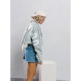 thumbnail image 2 of HOLLYWOOD SIGN Crop Denim Jacket - Blue M/L, 2 of 3