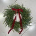thumbnail image 5 of 50cm Christmas Wreath 2025, 20 Inch Artificial Holiday Door Wreath with Red Bow, Festive Front Door Wall Hanging Decoration for Home Indoor Outdoor Xmas Garland Decor Green A, 5 of 6