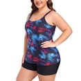 thumbnail image 5 of OCEAN BLUES Plus Size Women's Swimsuit Set for Women Tankini Top Swimwear with Shorts Two Piece Bathing Suit Size XL, 5 of 6