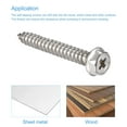 thumbnail image 3 of Uxcell M5 x 35mm 304 Stainless Steel Phillips Hex Washer Self Tapping Screws 50 Pack, 3 of 4