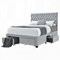 thumbnail image 4 of Light Grey 4-drawer Full Storage Bed with Tufted Design, 4 of 5