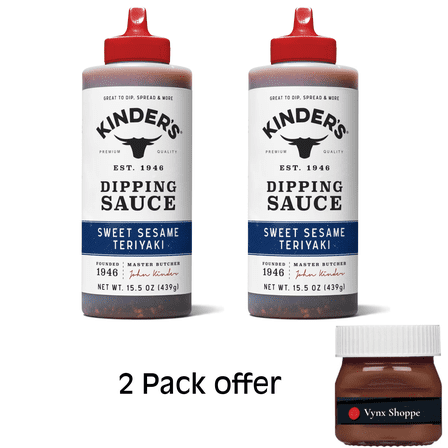 Kinder's Sweet Sesame Teriyaki Dipping Sauce, 15.5 oz Squeeze Bottle