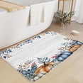 thumbnail image 6 of Fall Pumpkin Bath Mat Thanksgiving Watercolor Leaves Autumn Pumpkin Harvest Doormat Microfiber Memory Foam Absorbent Area Rug Bathroom Decor Rug,16x24 Inch, 6 of 6