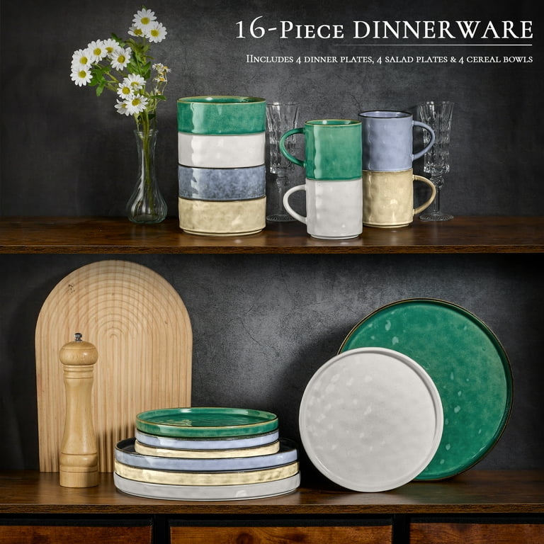 Vesteel 16-Piece Stoneware Dinnerware Set for 4 photo 3