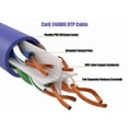 thumbnail image 3 of Cable Leader 20ft Cat6 Ethernet Patch Cable with Clear Boot, UTP, Pure Bare Copper, Purple, 3 of 6