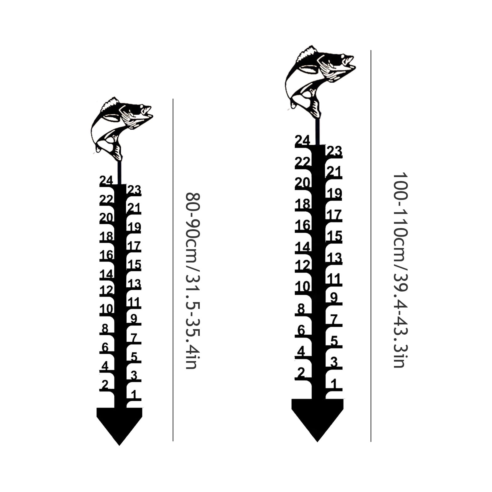 OIUR Snow Gauge Outdoor Metal Snowflake Iron Art Snow Gauge Accurate Snowfall Measuring Gauge Windproof Snow Ruler Christmas Yard Lawn Garden Decor