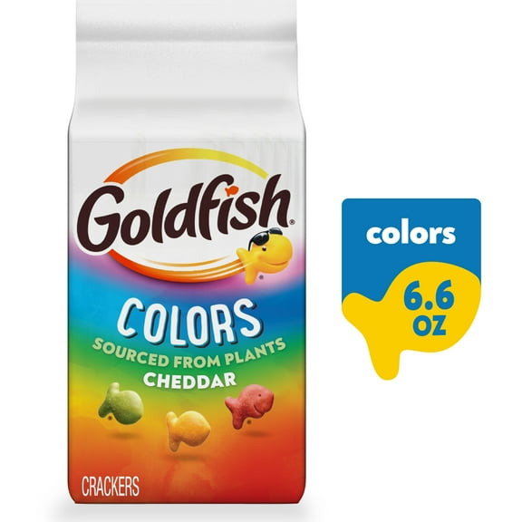 Goldfish Colors Cheddar Baked Snack Crackers, 6.6 oz Bag