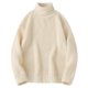 thumbnail image 1 of Gibobby Suéter ligero hombre Suéter de cuello alto para hombre, de ajuste delgado, casual, suéter de punto básico(Blanco,G), 1 of 4