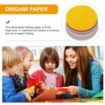 thumbnail image 4 of 100 Feuilles de Papier Rond Coloré Feuilles de Papier Pliantes Papier d'Artisanat Origami Papier Pliant pour Enfants, 4 of 9