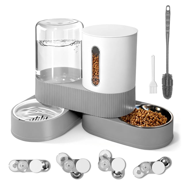 Dispensador Automático de Comida y Agua para Gatos y Perros 2.4L/2.6L