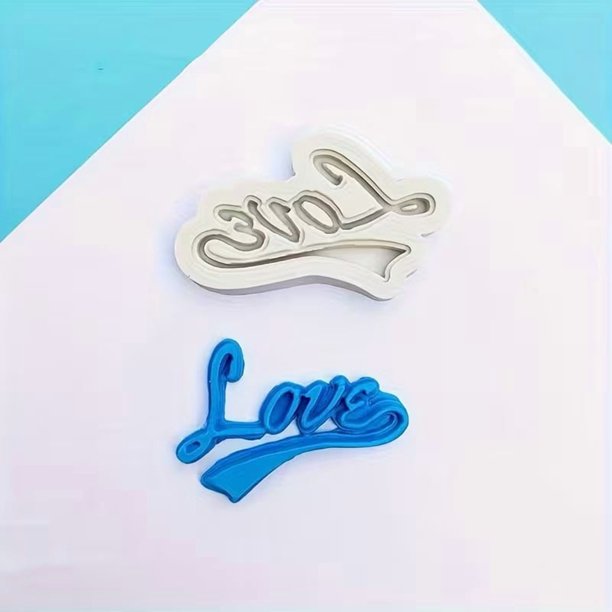 Molde de silicona con letras de amor, herramienta for hacer fondant de chocolate con alfabeto inglés, imprescindible for hornear en la cocina