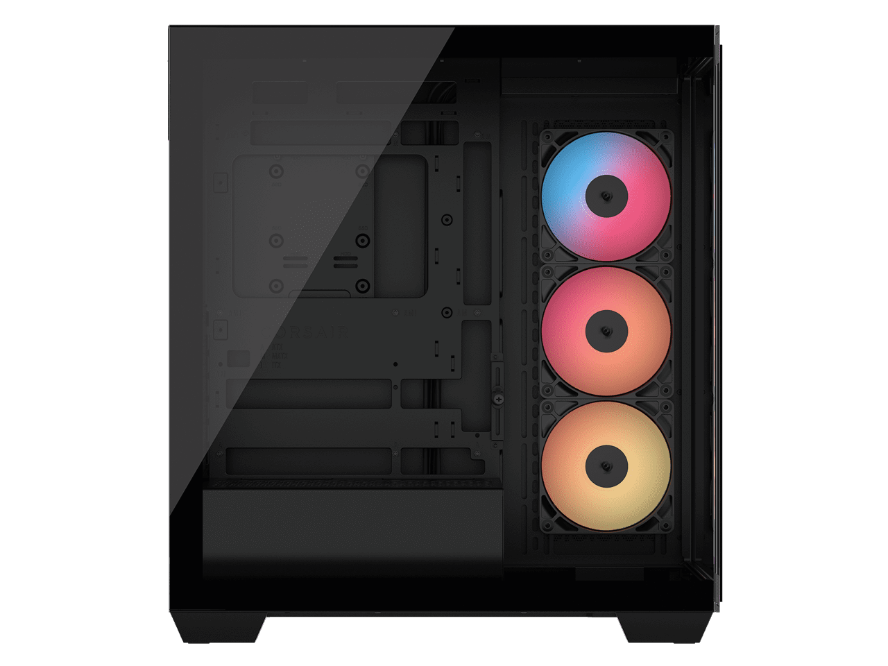 CORSAIR 3500X RS-R ARGB Mid-Tower PC Case – 3x Pre-Installed RS120-R ARGB Fans – GPU Anti-Sag Arm – Tempered Glass – Fits up to 10x 120mm Fans – Reverse Connection Motherboard Compatible